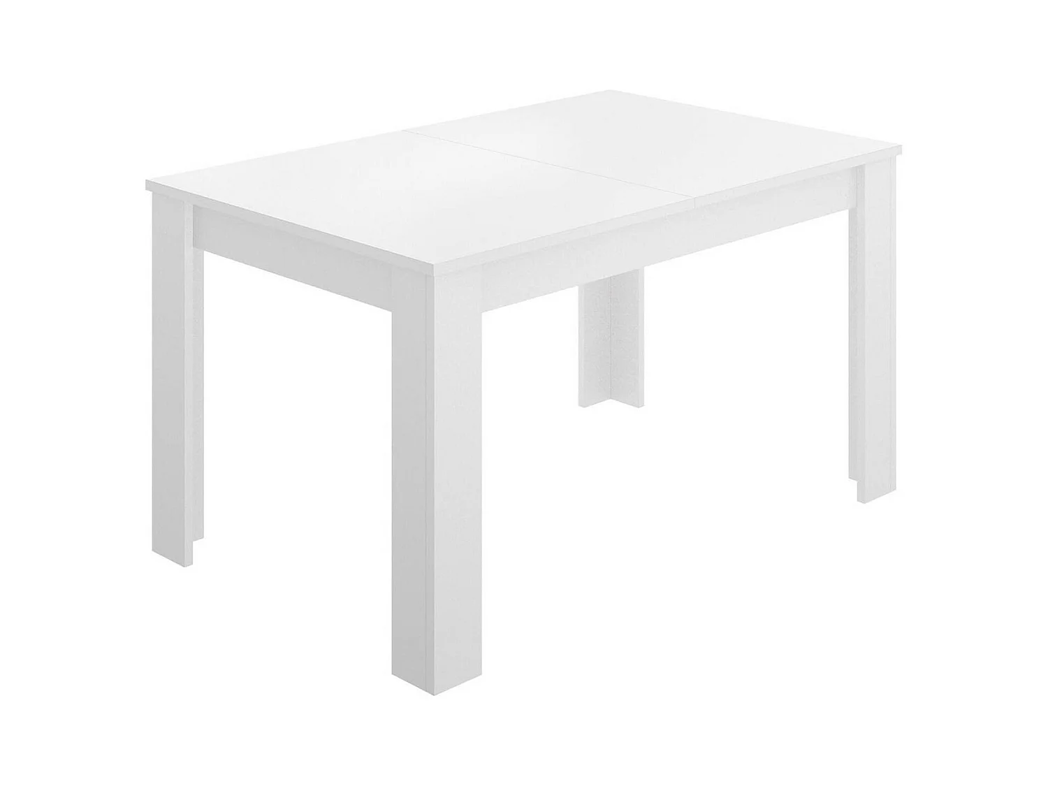 Dariaud uitschuifbare tafel, Uitschuifbare console in meerdere posities, Eettafel met verlengstuk, 140/190x90h77 cm, Wit