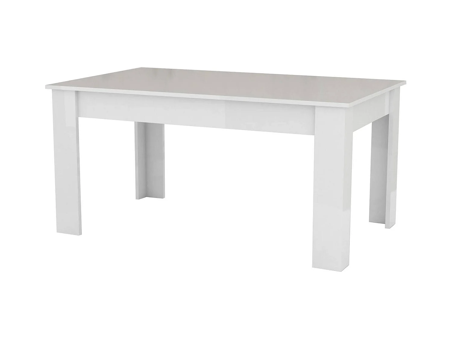 Table extensible Ddariv, Console extensible jusqu'à 12 places, Console extensible 100% Made in Italy, 160/210x90h75 cm, Blanc brillant