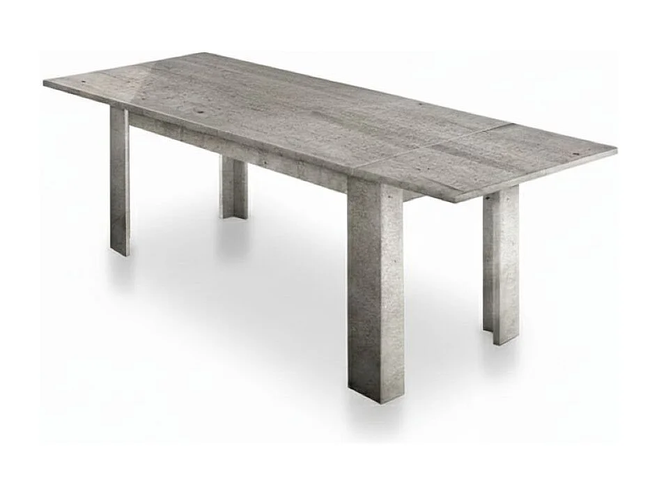 Table extensible Dkofle, Console extensible jusqu'à 10 places, Console extensible 100% Made in Italy, 140/190x90h75 cm, Marbre gris