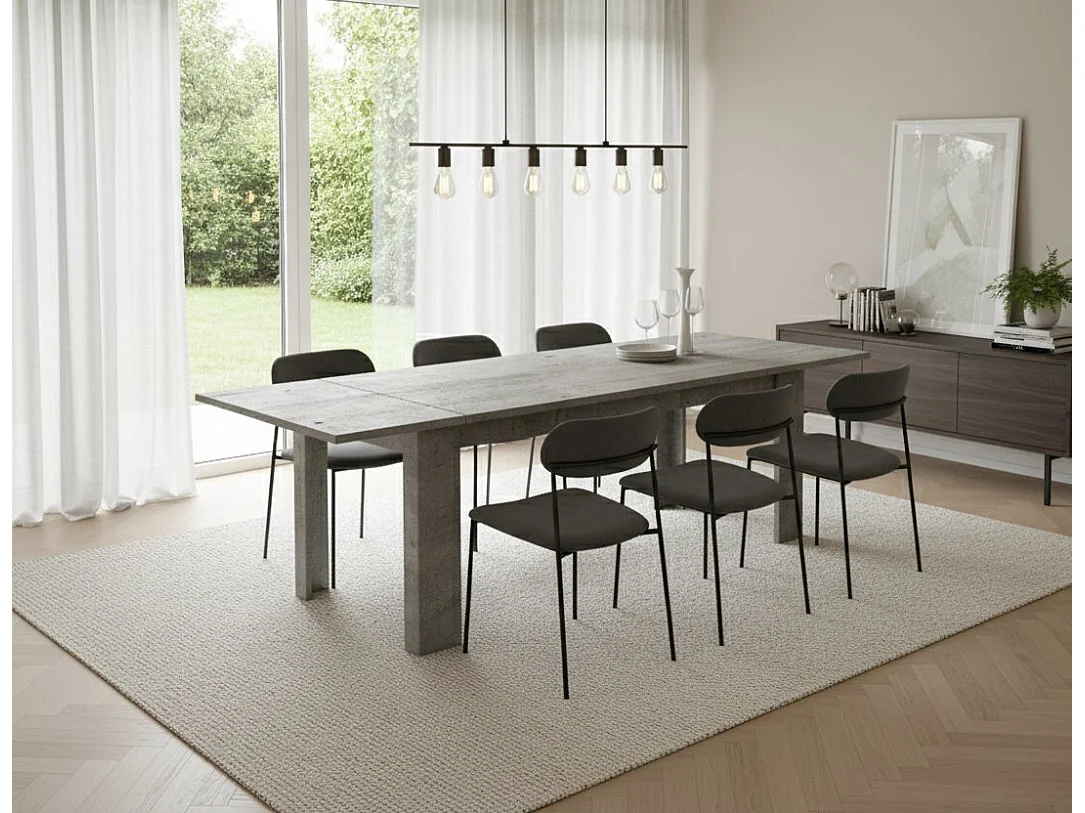 Tavolo Allungabile Arizon, Allungabile Made in Italy, 90x190x75h cm Grigio