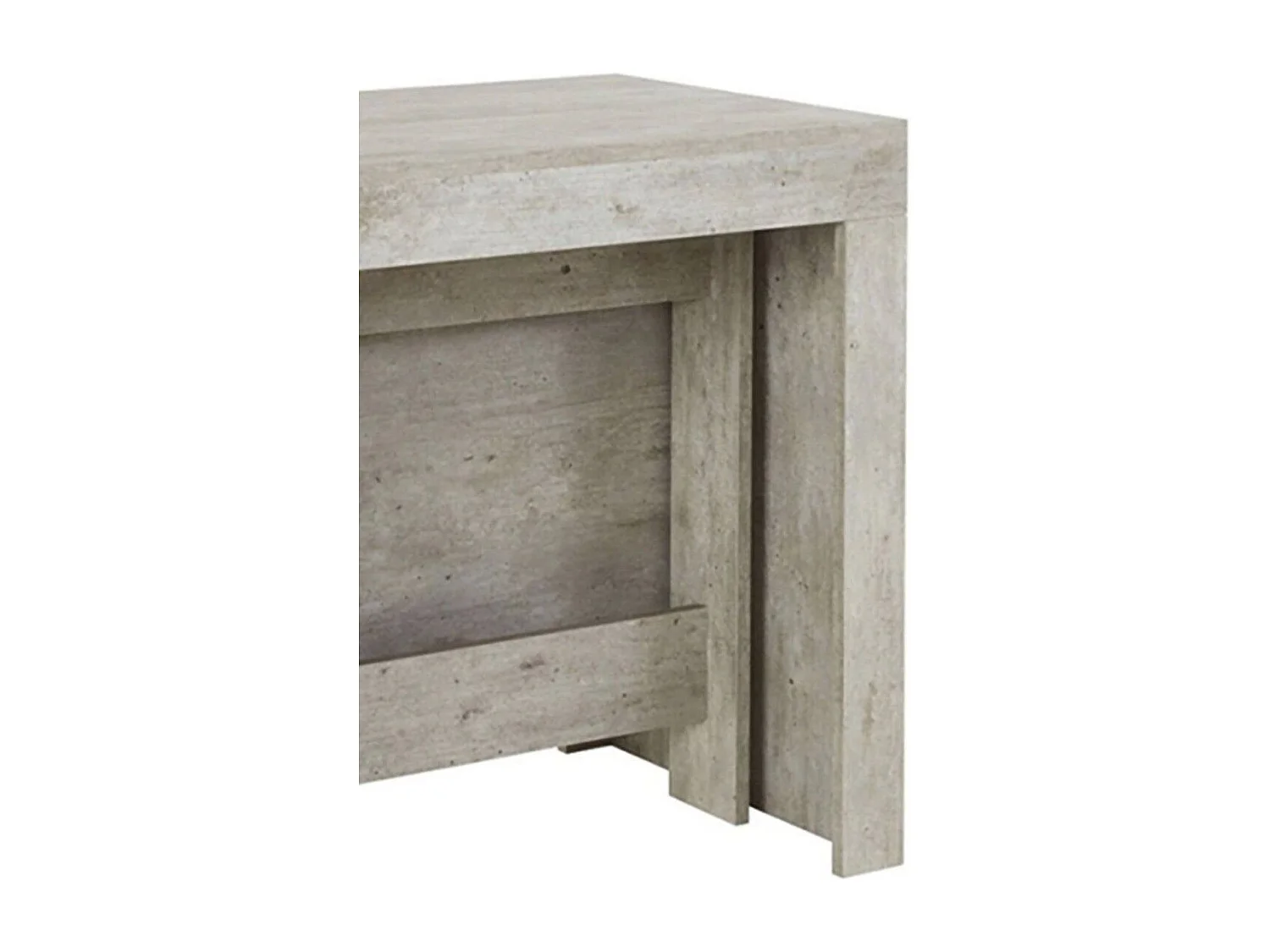 Dguigo uitschuifbare console, Uitschuifbare console tot 12 zitplaatsen, Tafel met verlenghouders, 100% Made in Italy, 51/300x90h77 cm, Cement