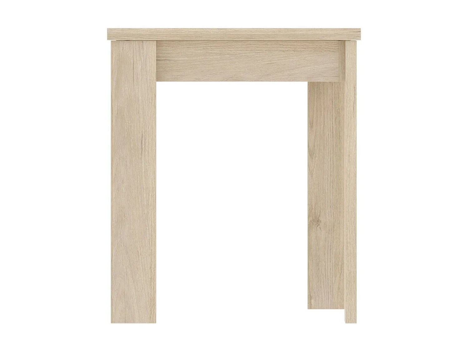 Dmora Uitschuifbare Tafel Comer 67x134x79h cm Bruin Eiken, Verlengbaar tot 6 Zitplaatsen, Boekuitbreidingsmechanisme