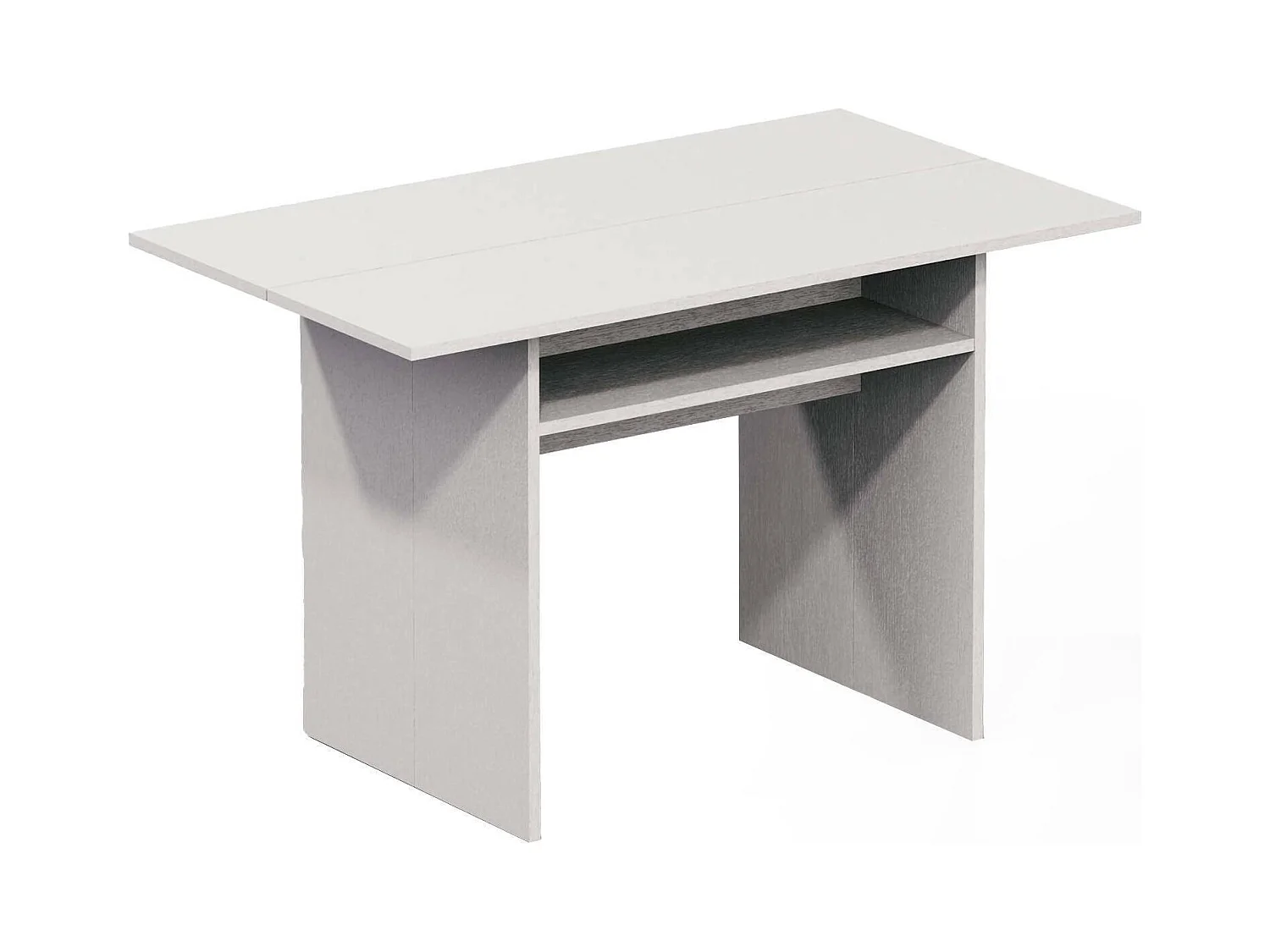 Console extensible lavande, Table à manger avec ouverture pliante, Console polyvalente extensible, 100% Made in Italy, 120x70h75 cm, Blanc