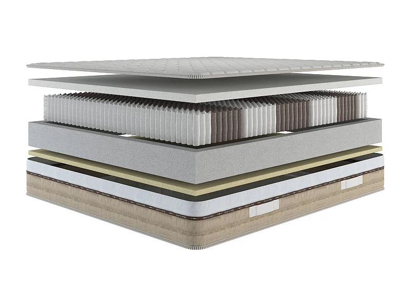 Pandia dubbele matras, Hoogwaardige matras, Ergonomisch matras, Pocketveringmatras, 100% Made in Italy, 180x200xh25 cm