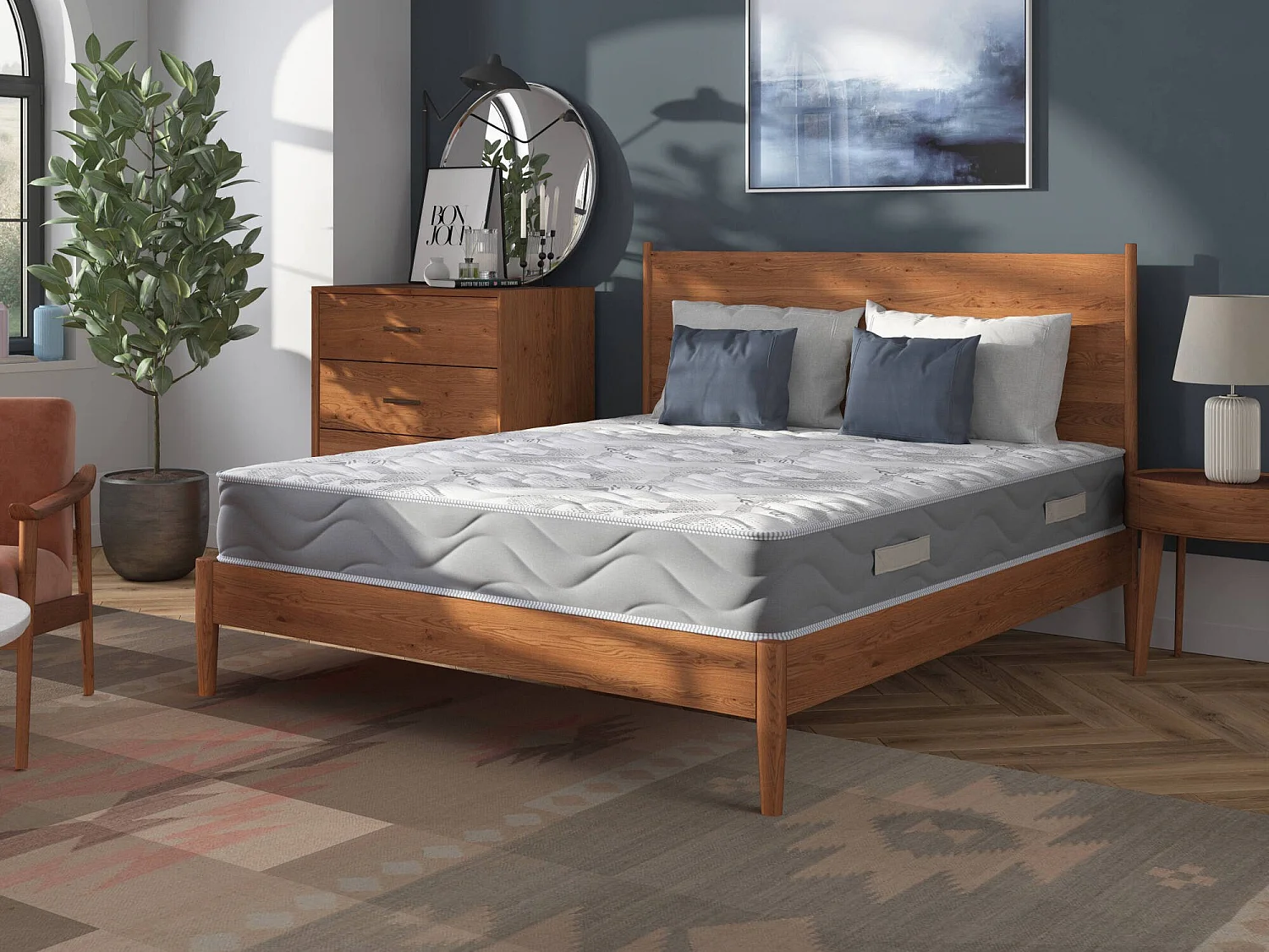 Matelas double Dorado, Matelas Trioform Memory Foam, Matelas ergonomique, Matelas anti-acariens et hypoallergénique, 100% Made in Italy, 120x190xh25 cm