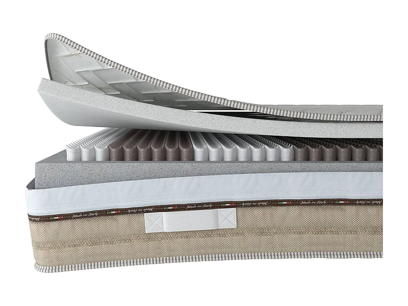 Einzelne Matratze Ofiuco, Memory Foam-Matratze, ergonomische Matratze, Taschenfederkernmatratze, 100 % Made in Italy, 90x190h25 cm