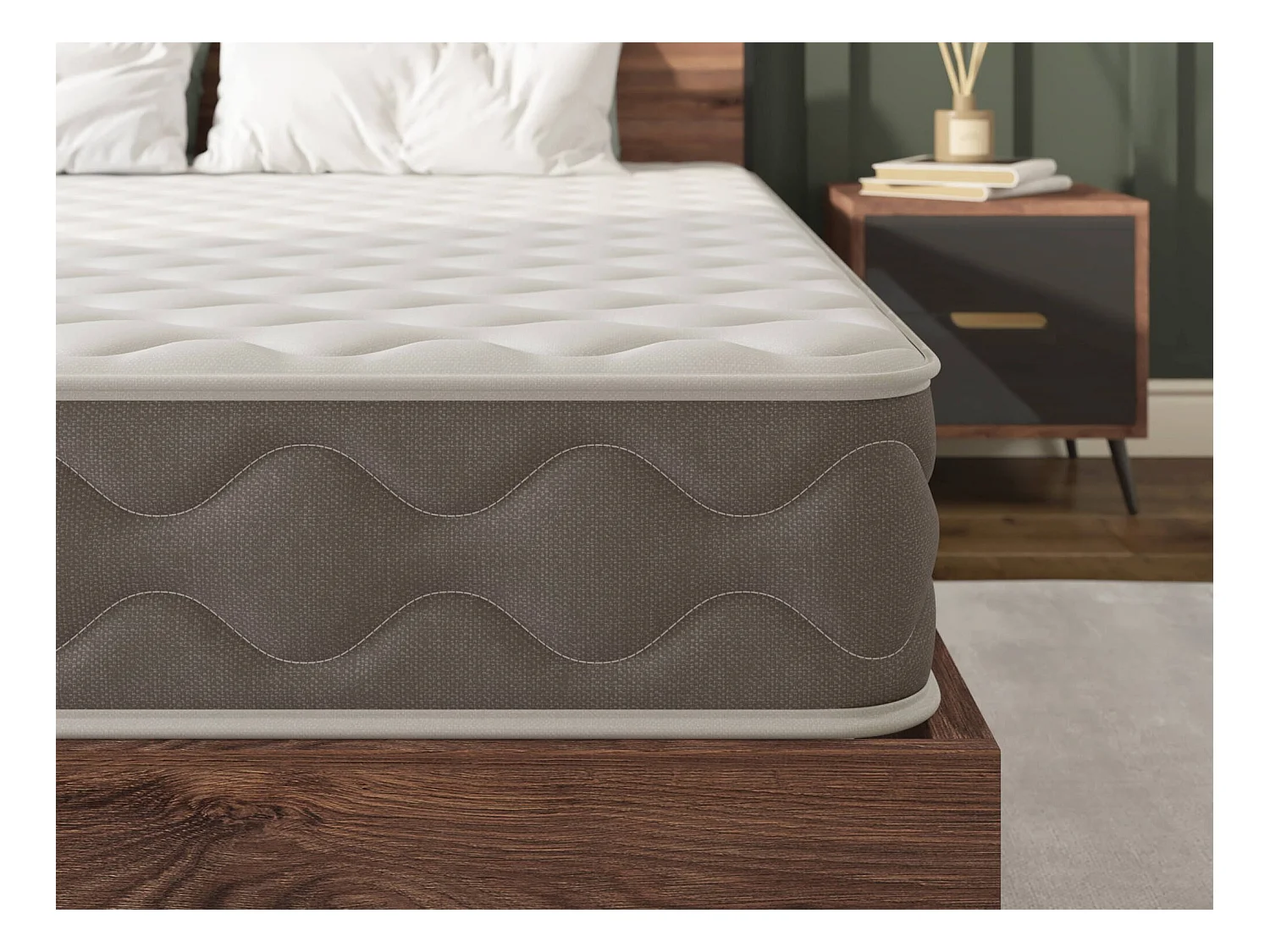 Einzelne Matratze Altare, Memory Foam-Matratze, ergonomische Matratze, milbenhemmende und hypoallergene Matratze, 100 % Made in Italy, 90x190h21 cm