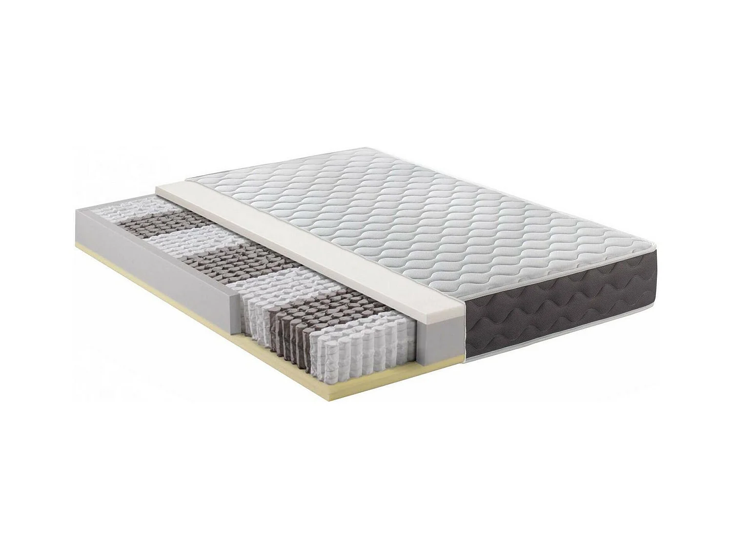 Matelas double Carpo, matelas en mousse à mémoire de forme, matelas ergonomique, matelas à ressorts ensachés, 100% Made in Italy, 180x200xh28 cm