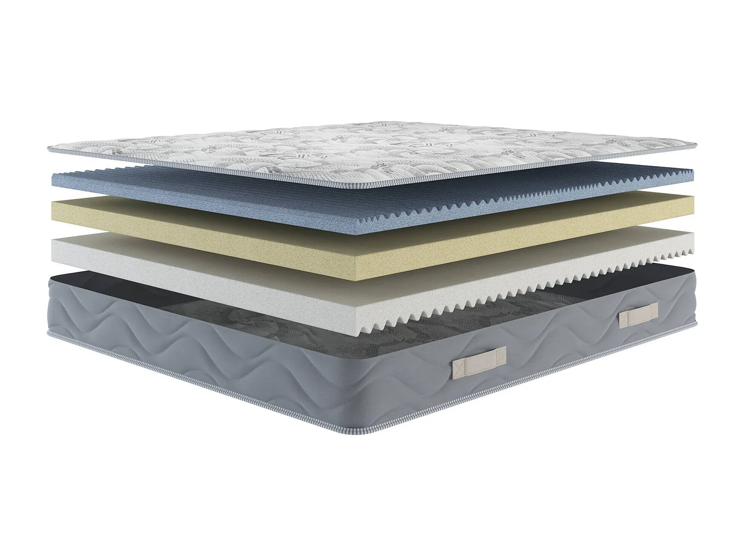 Dmora Materasso Singolo Ercole 90x200x25h cm Bianco Misura Rete Compatibile 90x200 cm Maniglie Incluse, Singolo Made in Italy