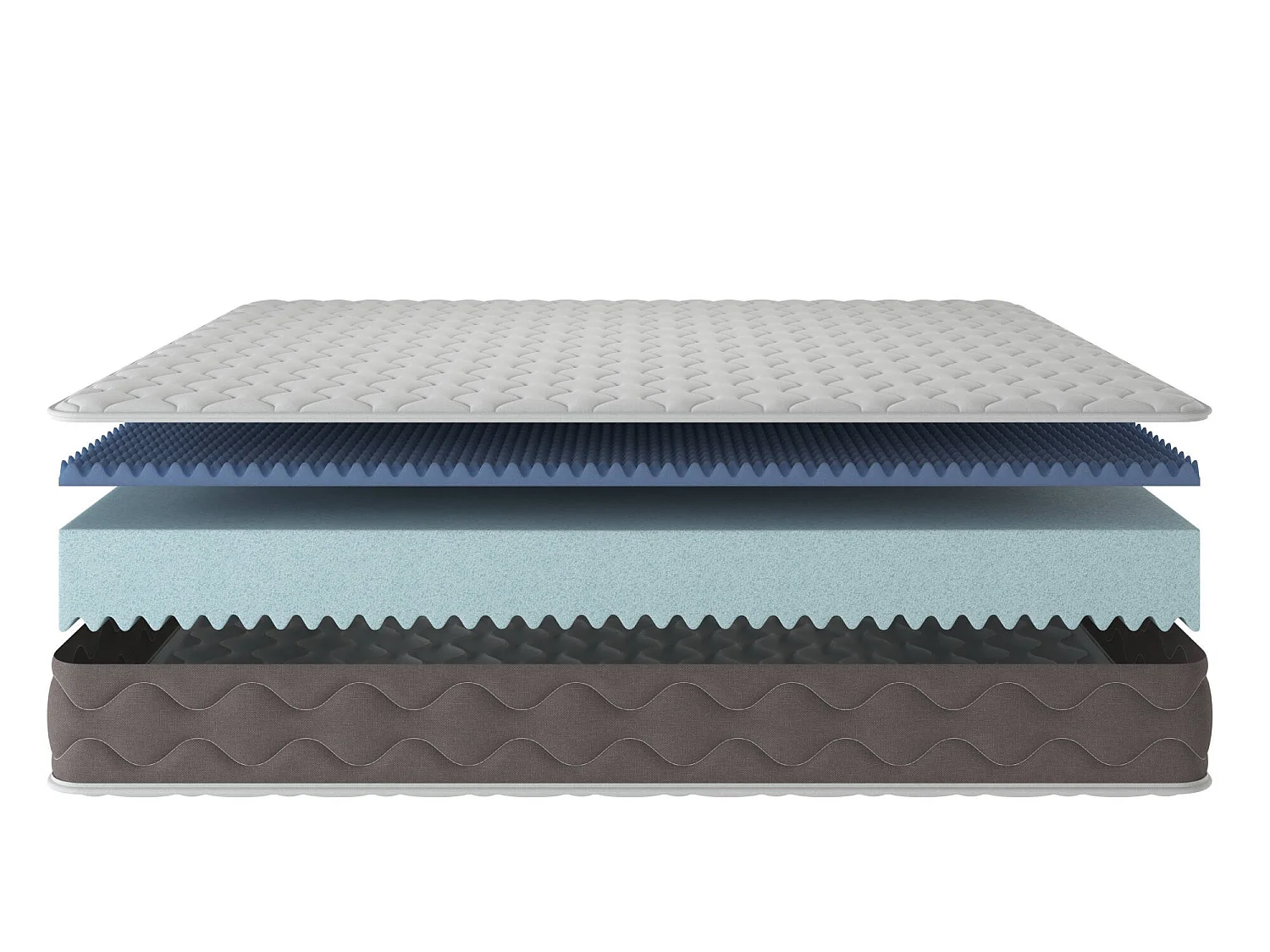 Talamo Italia Tweepersoonsmatras Amaltea 140x190x21h cm Wit Stijfheidsgraad 6,5/10 Geschikte Matrasbasis 140x190 cm, Tweepersoons