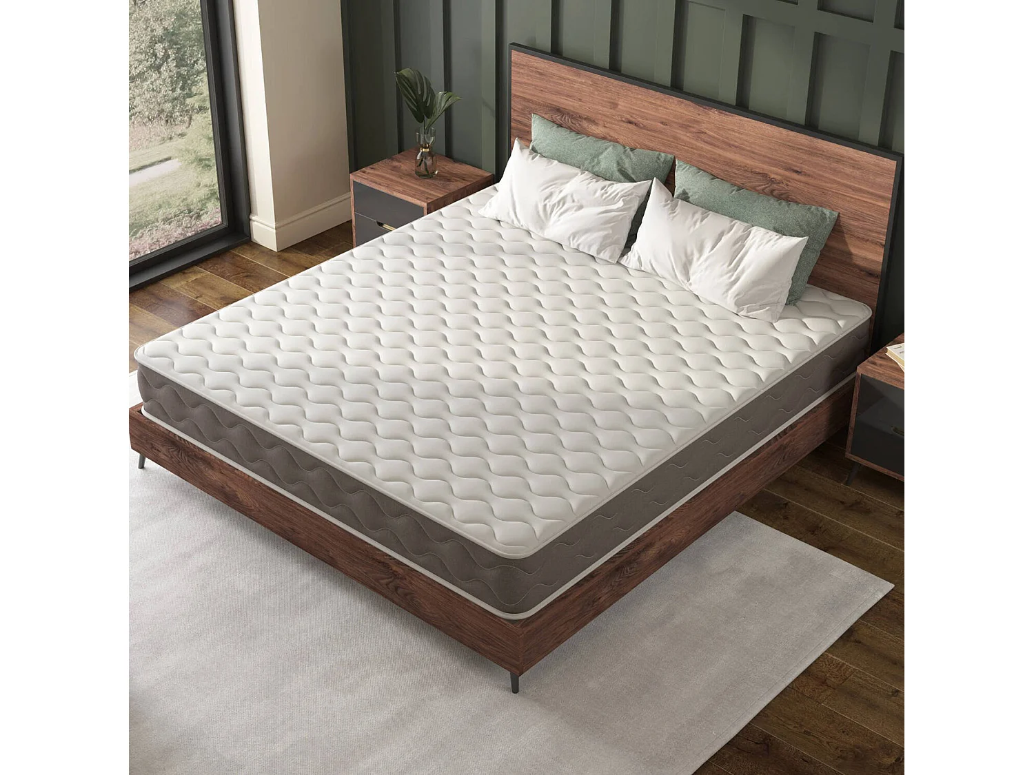 Matelas double Amaltea, Matelas Memory Foam, Matelas ergonomique, Matelas anti-acariens et hypoallergénique, 100% Made in Italy, 180x200xh25 cm