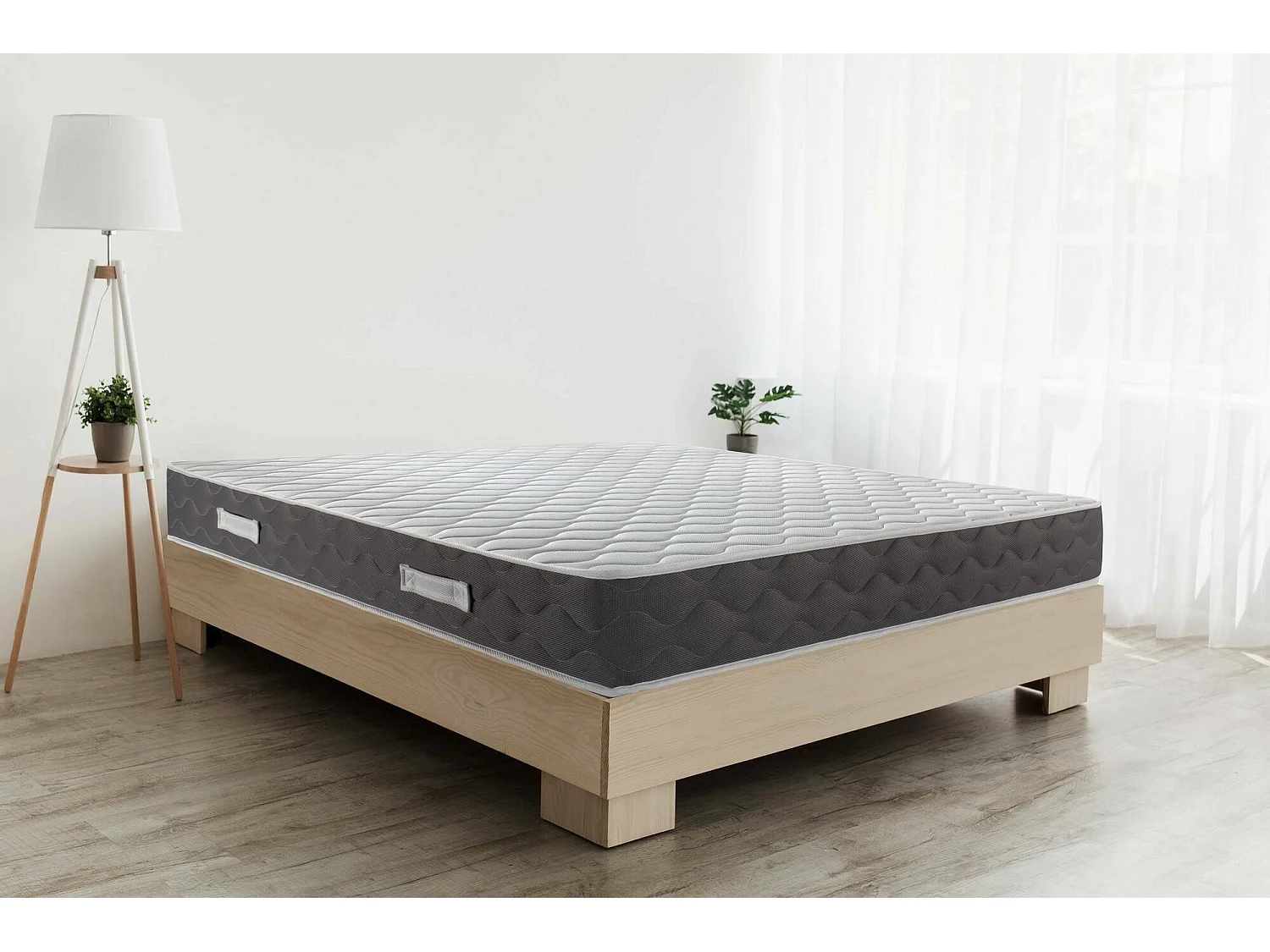 Talamo Italia Tweepersoonsmatras Carpo 160x190x28h cm Wit Hardheid 7.5/10 Compatibel Lattenbodem 160x190 cm, Tweepersoons Made in Italy
