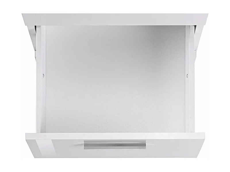 Bureau Dguarin, Bureau d'angle PC, Table de bureau polyvalente, Bureau gain de place multi-positions, 100% Made in Italy, 160x60h75 cm, Blanc brillant