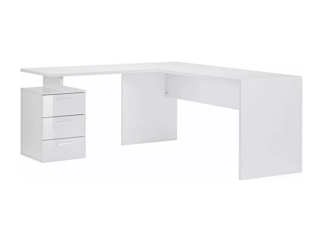 Kauf Unique Schreibtisch Dguarin, Eckschreibtisch mit PC-Halterung, Mehrzweck-Bürotisch, platzsparender Schreibtisch mit mehreren Positionen, 100 % Made in Italy, cm 160x60h75, glänzend weiß