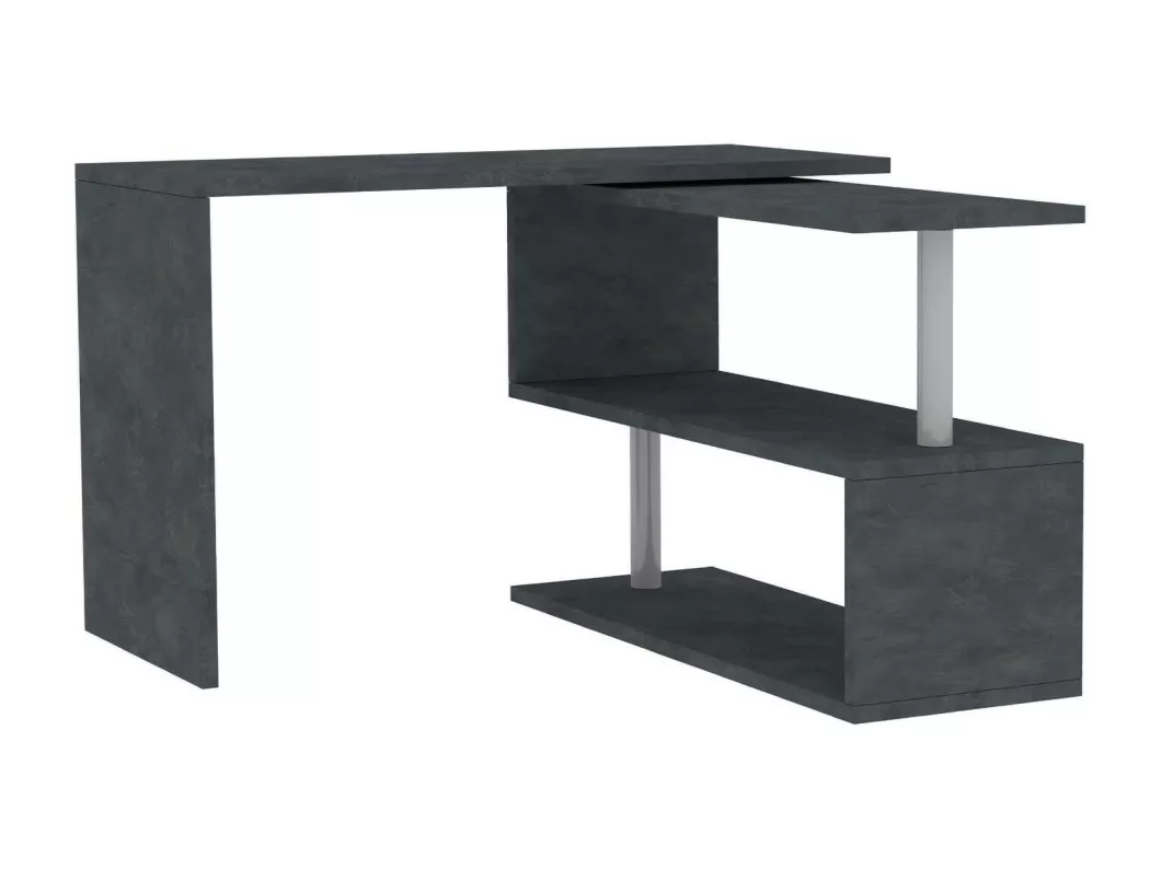 Kauf Unique Schreibtisch Dascagn, Eckschreibtisch mit PC-Halterung, Mehrzweck-Bürotisch, platzsparender Schreibtisch mit mehreren Positionen, 100 % Made in Italy, cm 120x50h75, Anthrazit