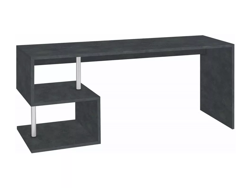 Kauf Unique Schreibtisch Dmarusi, Linearer Schreibtisch mit PC-Halterung, Mehrzweck-Bürotisch, platzsparender Multipositions-Schreibtisch, 100 % Made in Italy, cm 180x60h78, Slate