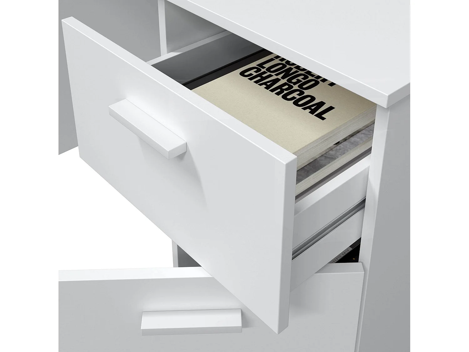 Bureau Dhaver, Bureau multifonction avec 1 tiroir et 1 porte, Table d'étude ou de bureau pour PC, 108x50h73 cm, Blanc