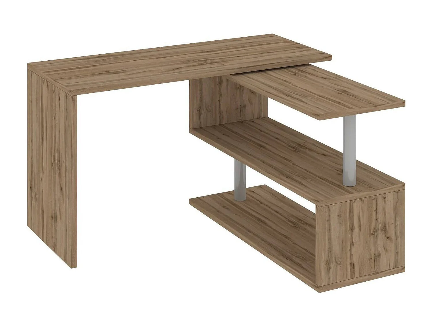 Dmora - Scrivania Topazio, cm 120x50h75, Rovere