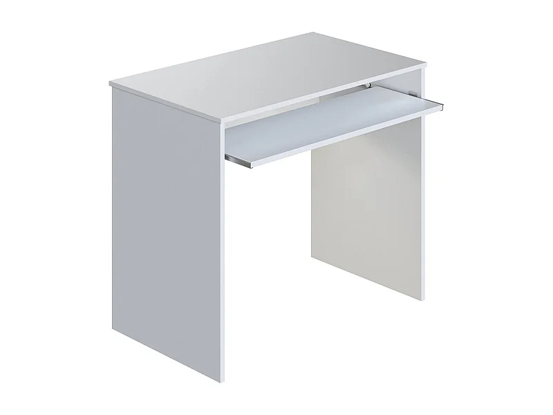 Dcapezz Desk, Bureau avec étagère, Table d'étude pour PC pour bureau ou chambre, Table d'étude, 90x54h79 cm, Blanc