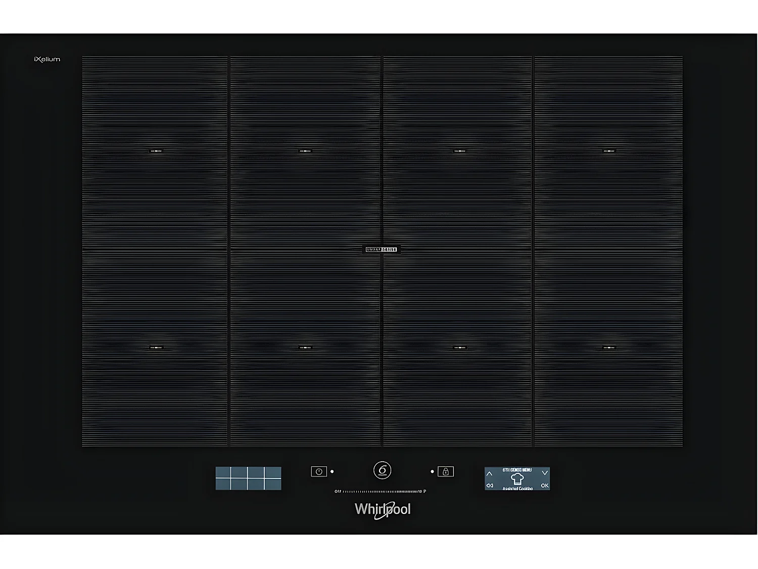 Whirlpool Table de cuisson induction 77cm 8 feux 7400w noir - smp778cneixl