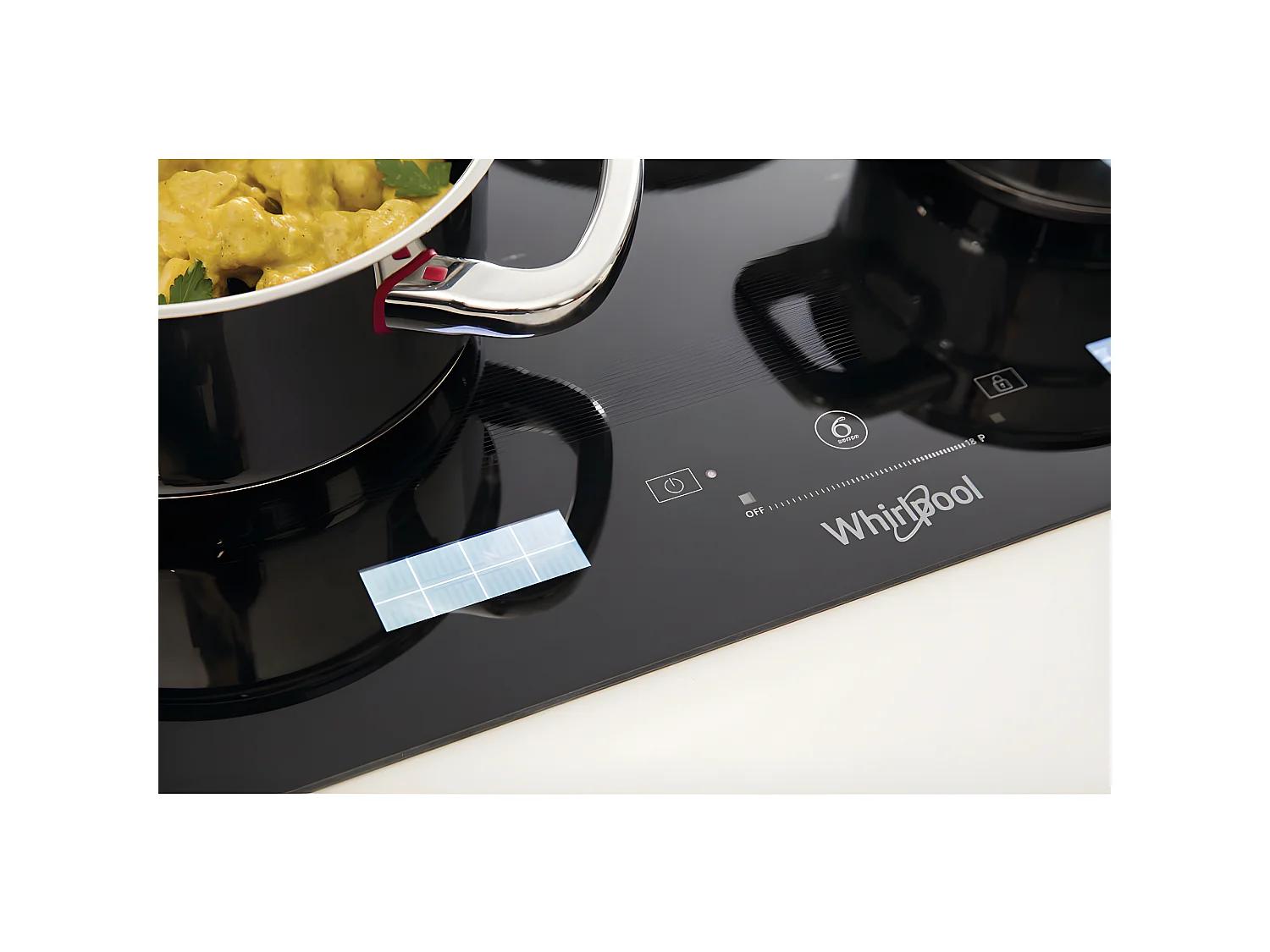 Whirlpool Table de cuisson induction 77cm 8 feux 7400w noir - smp778cneixl