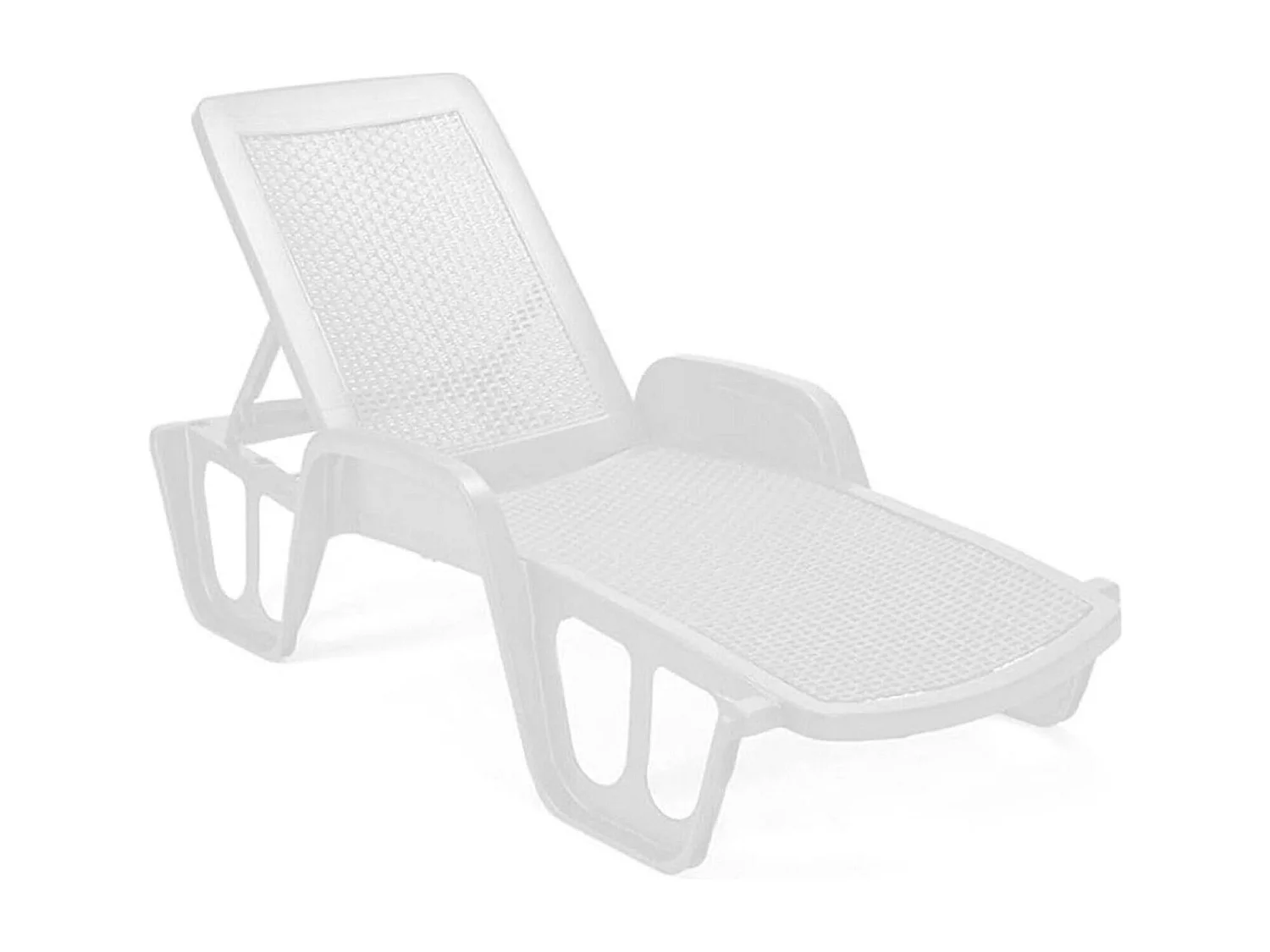 Dmora - Lettino prendisole Alagaesia, 192x71h100 cm, Bianco