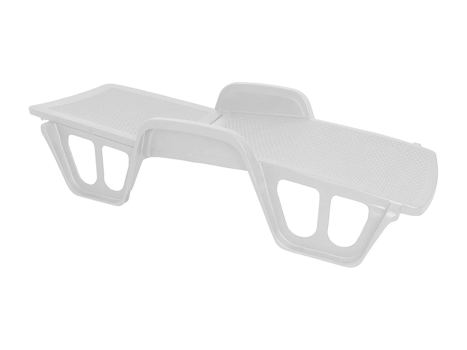 Dmora - Lettino prendisole Alagaesia, 192x71h100 cm, Bianco