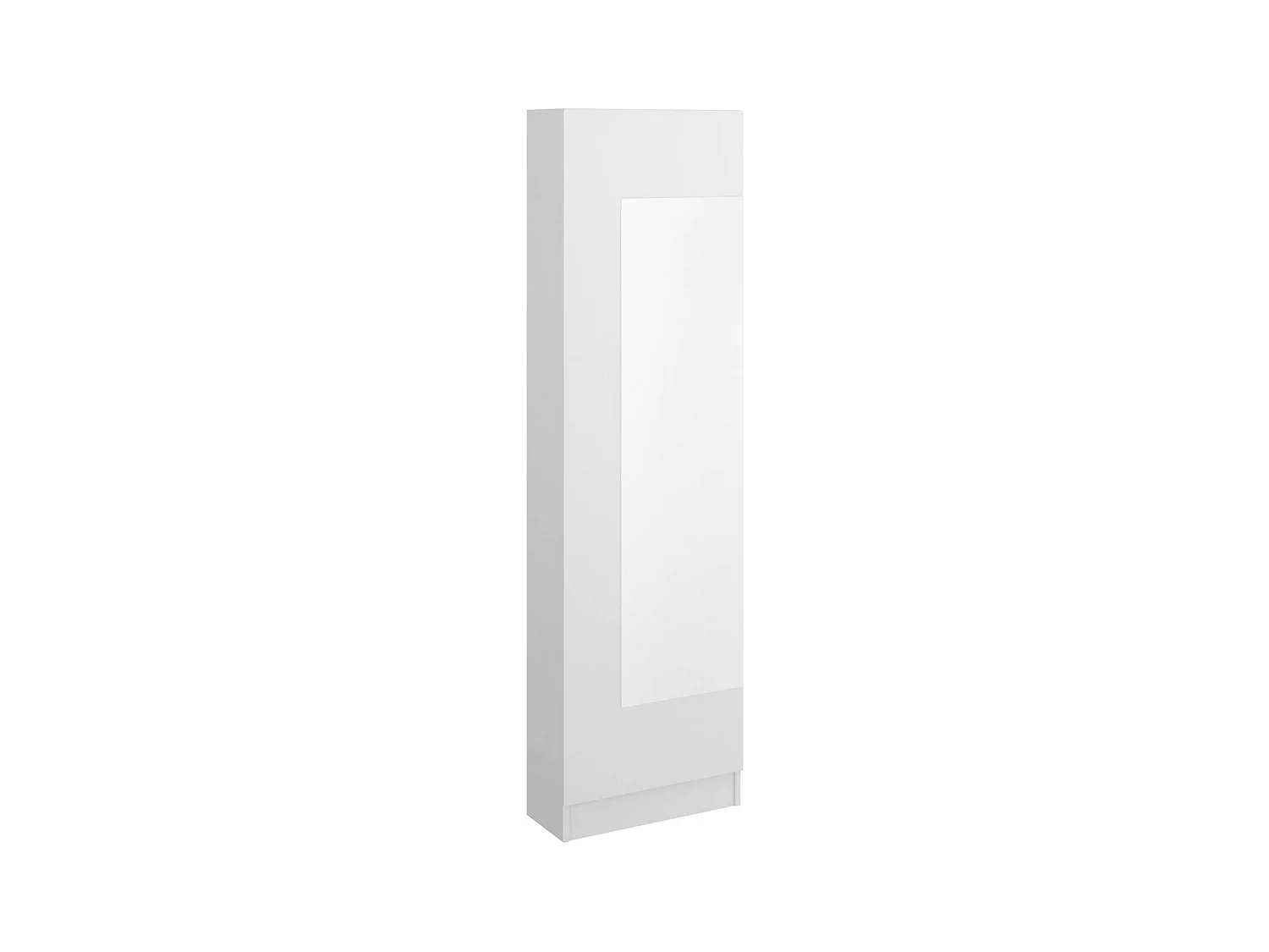 Zapatero Dpagani, Zapatero para entrada que ahorra espacio, Zapatero con 1 puerta de espejo, 50x27h186 cm, Blanco
