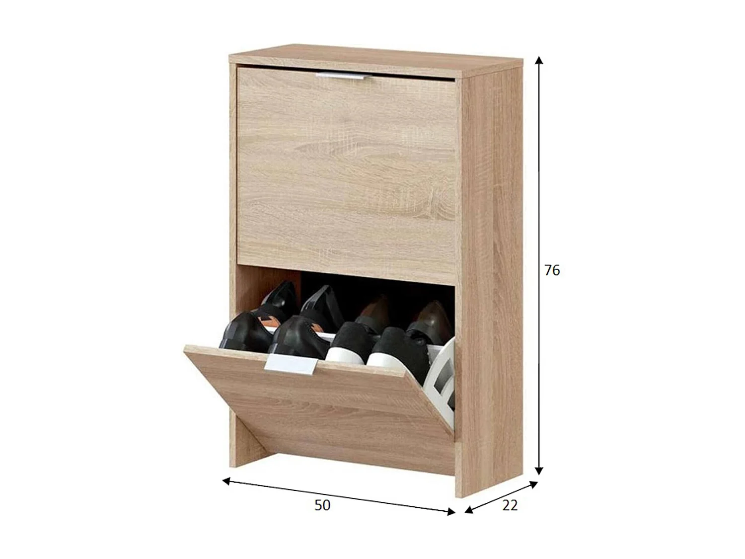 Dmora - Scarpiera Arafat, 50x22h76 cm, Rovere