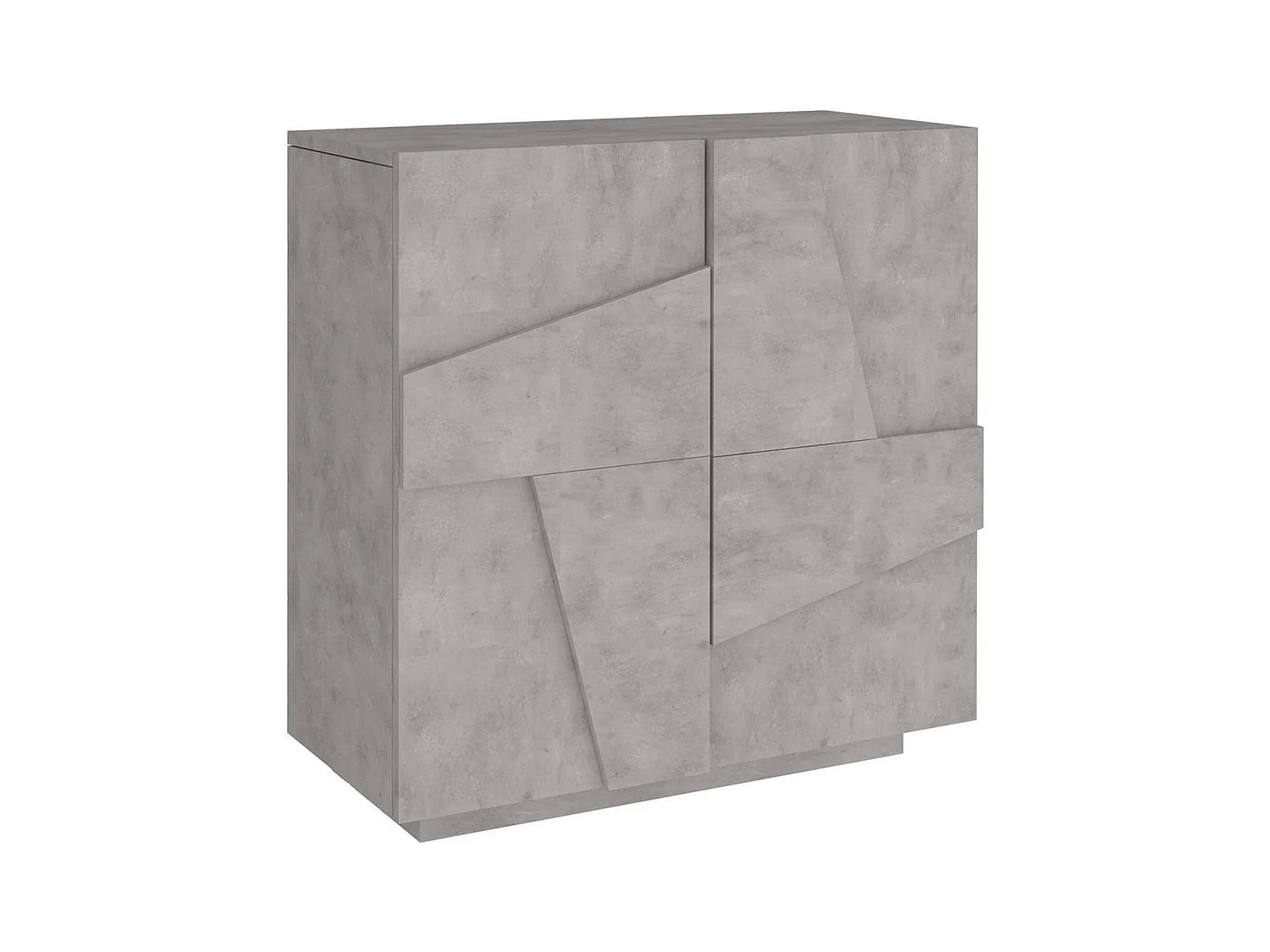 Dfogl schoenenrek, Multifunctionele kast met 2 deuren, Ingang schoenenrek, 100% Made in Italy, 81x38h86 cm, Cement met detail
