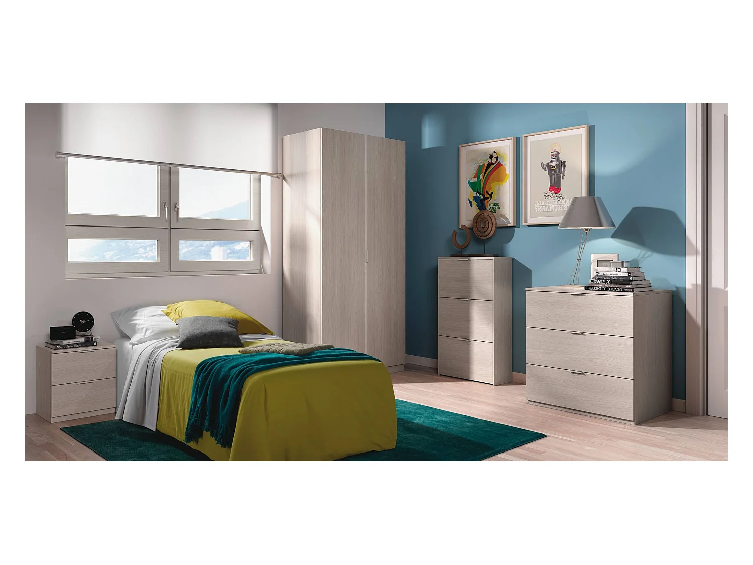 DCosta schoenenrek, Schoenenkast met 3 vouwdeuren, Kast met dubbele capaciteit voor maximaal 18 paar schoenen, 70x17h180 cm, Eiken