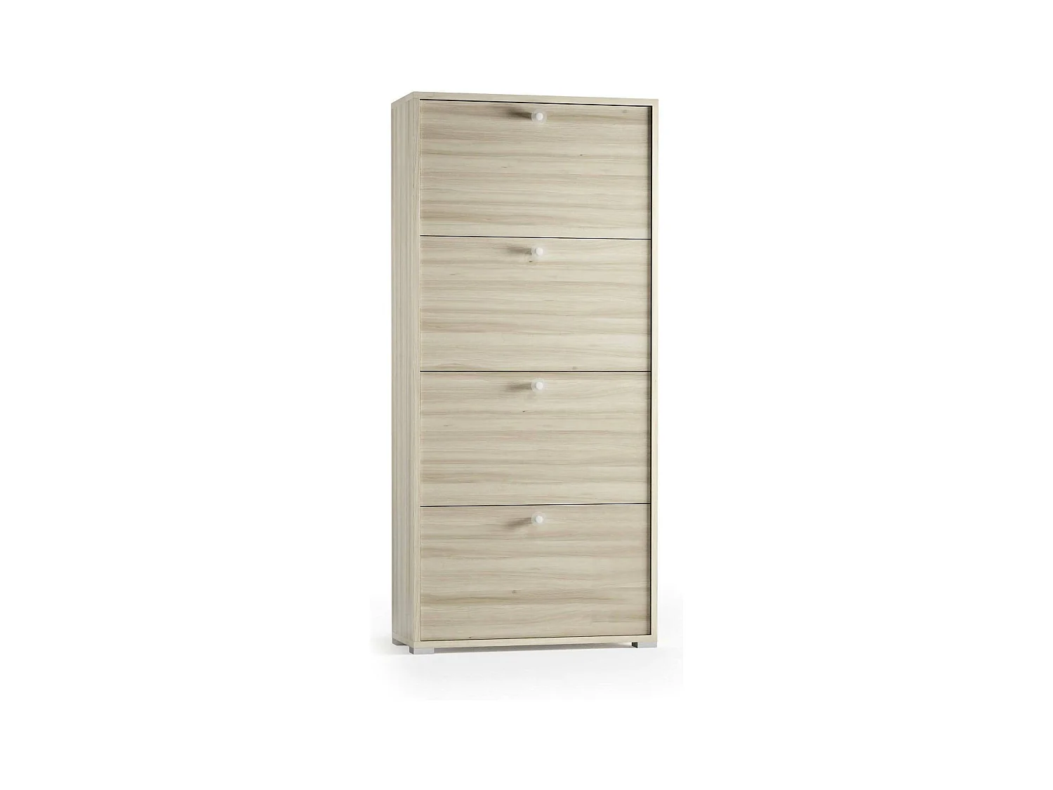 Dmarcat schoenenrek, multifunctioneel entreemeubilair met 4 vouwdeuren, schoenenkast met dubbele diepte, 100% Made in Italy, 67x28h147 cm, Olmo