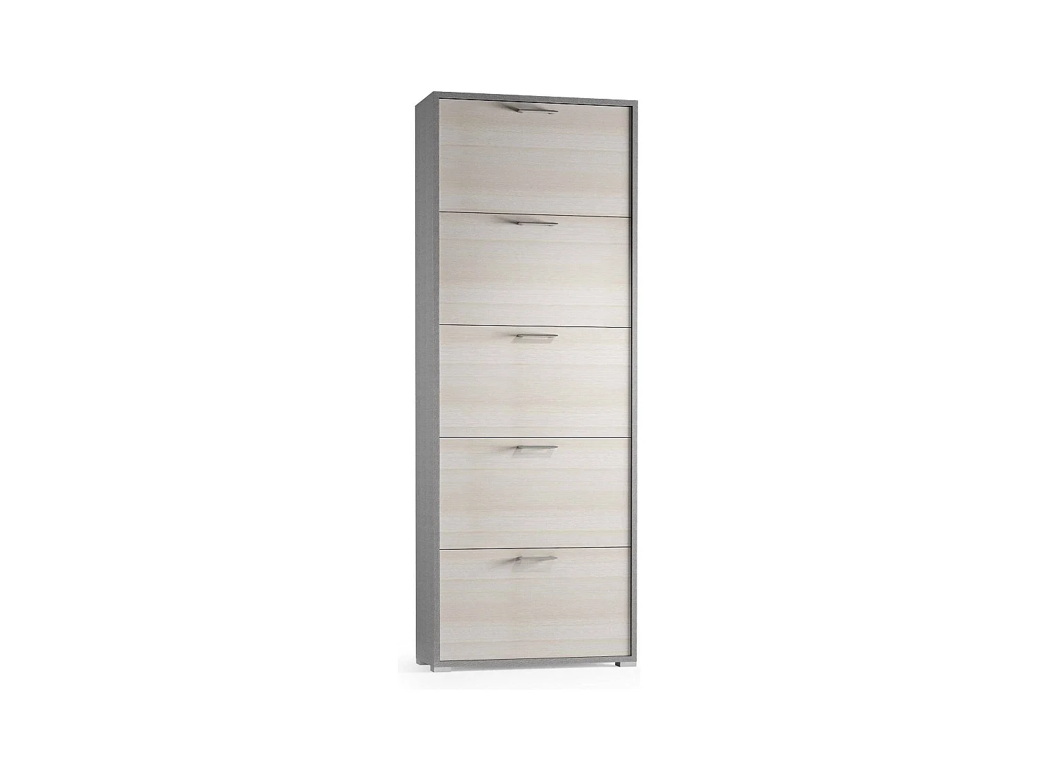 Dgratto schoenenrek, Multifunctioneel entreemeubilair met 5 vouwdeuren, Moderne schoenenkast, 100% Made in Italy, 67x18h184 cm, Lariks