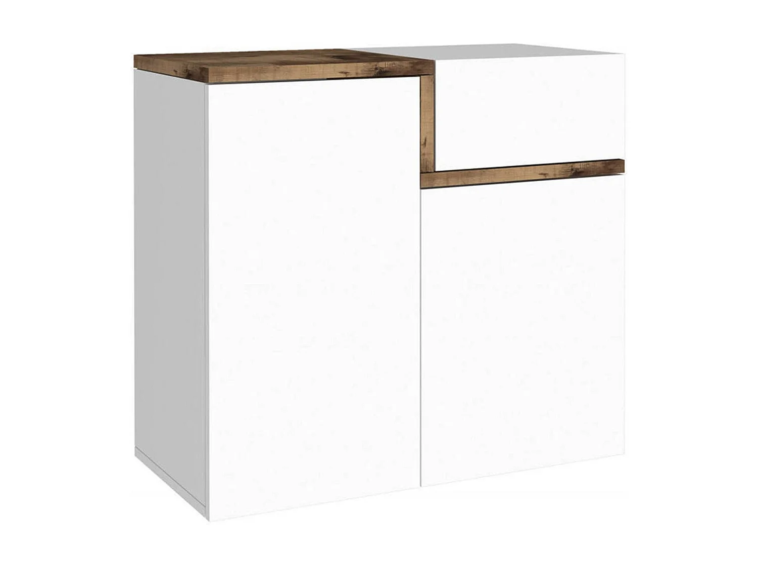 Sapateira Dmaric, armário multiuso com 2 portas e 1 porta basculante, sapateira de entrada, 100% Fabricado na Itália, 80x40h80 cm, branco brilhante e bordo