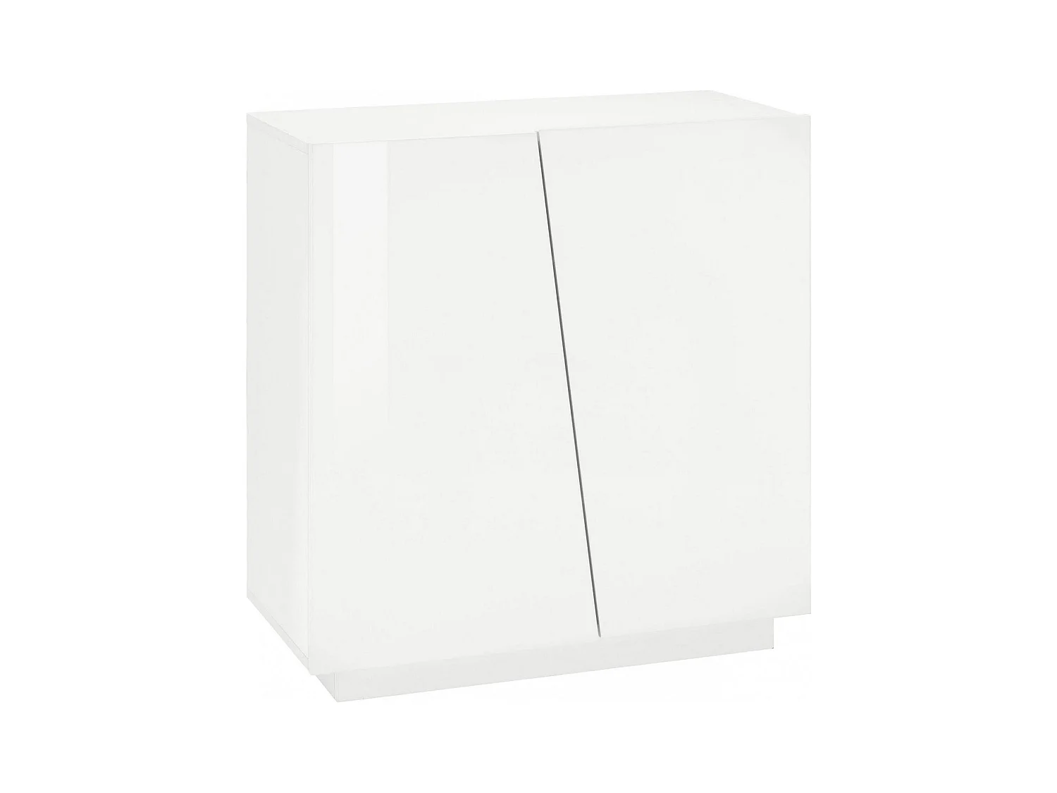 Étagère à chaussures Dfogl, Armoire polyvalente avec 2 portes, Étagère à chaussures d'entrée, 100% Made in Italy, 80x38h86 cm, Blanc brillant
