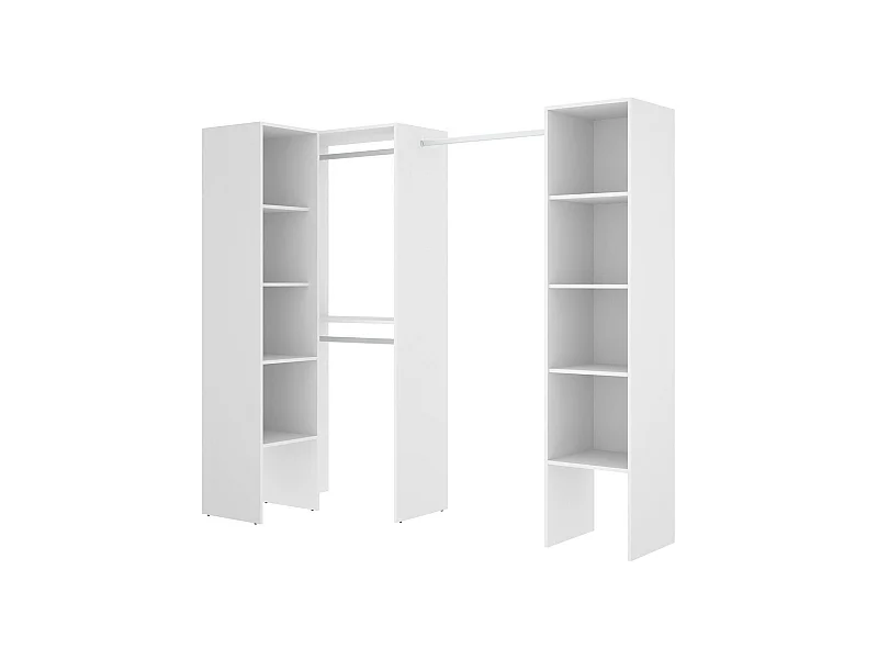 Dmora - Guardaroba grande Alexois, 226x79h186 cm, Bianco