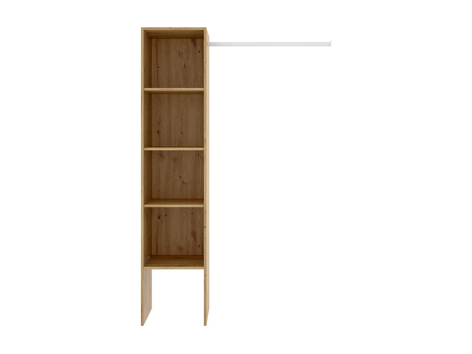 Armario Dmaffe, Estructura para vestidor, Perchero abierto, 138x40h186 cm, Roble Nodi