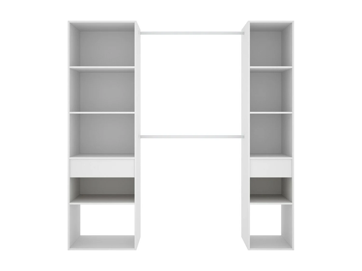 Dmora - Guardaroba grande Amalio, 200x50h205 cm, Bianco