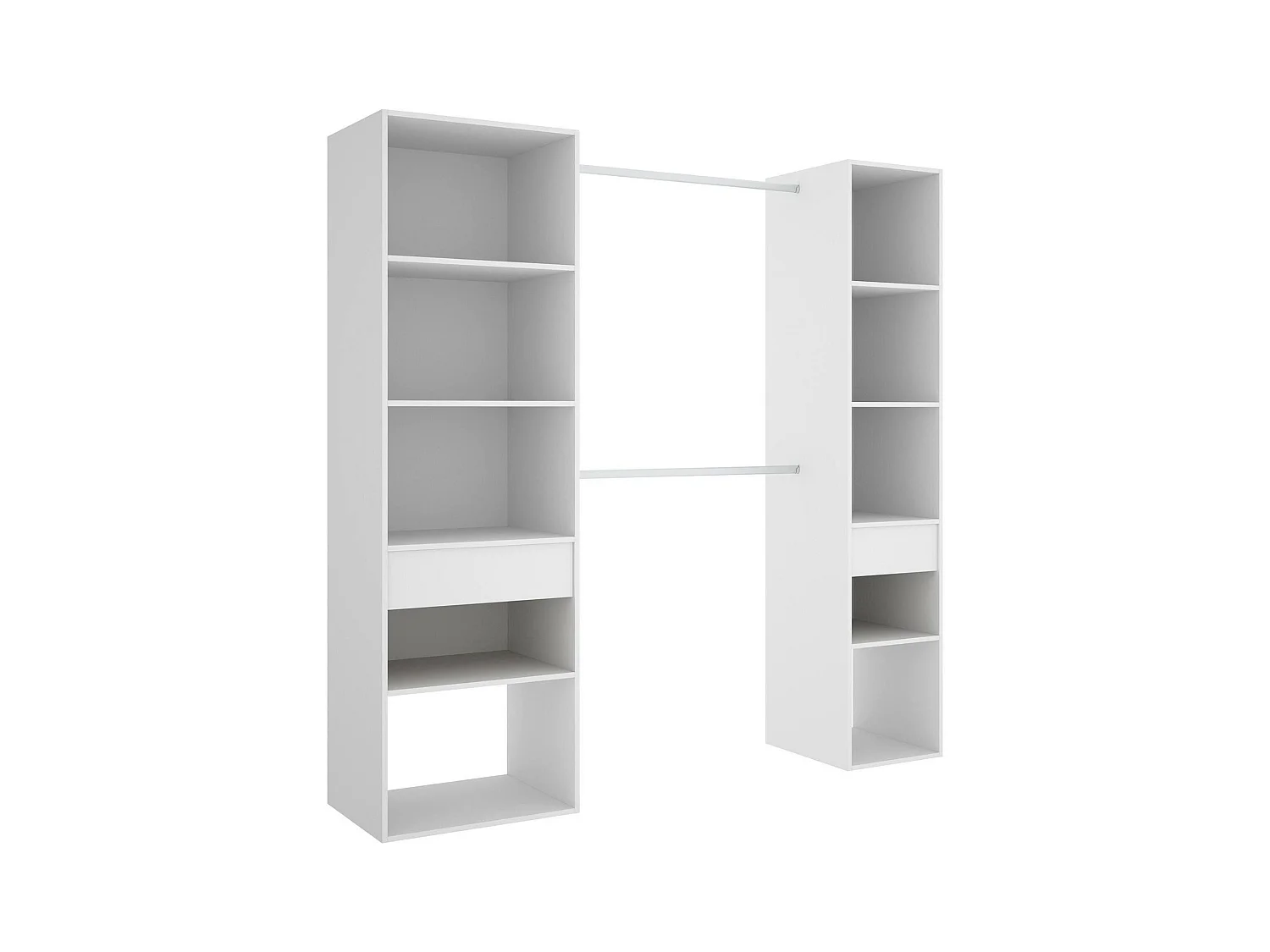 Dmora - Guardaroba grande Amalio, 200x50h205 cm, Bianco