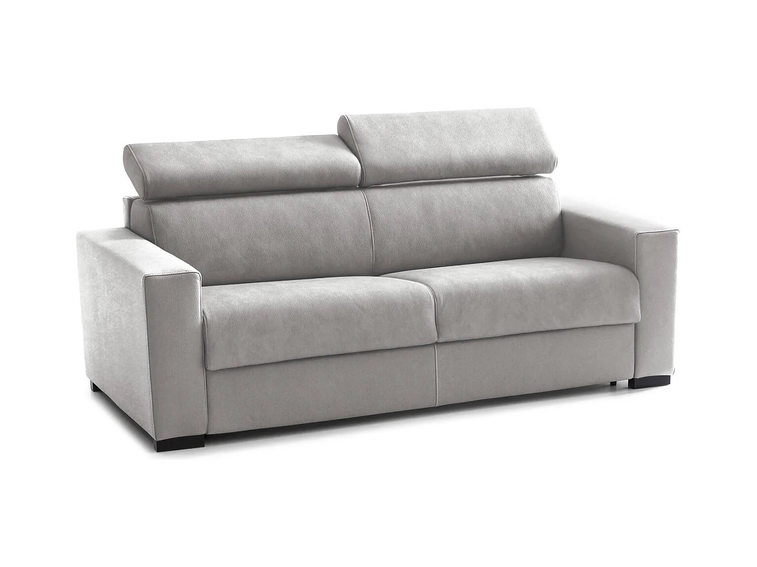 Canapé Daalhou, Canapé 2 places, 100% Made in Italy, Canapé de salon à ouverture pivotante, avec appuis-tête réglables et accoudoirs standard, Cm 180x95h85, Gris