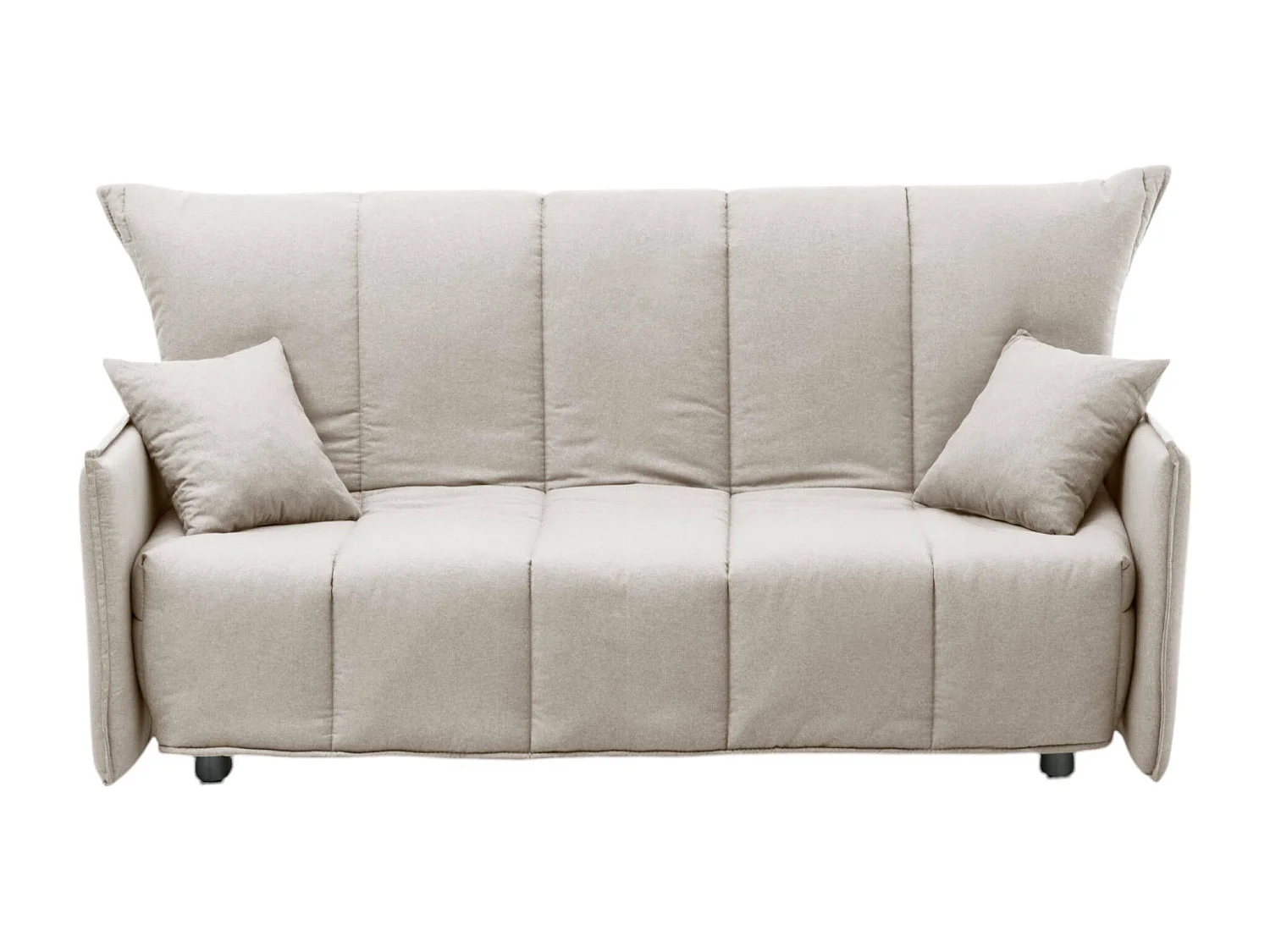 Canapé-lit Dabarc, canapé 3 places, 100% Made in Italy, Canapé de salon avec ouverture trolley, en tissu rembourré, avec accoudoirs standards, 190x90h85 cm, Beige