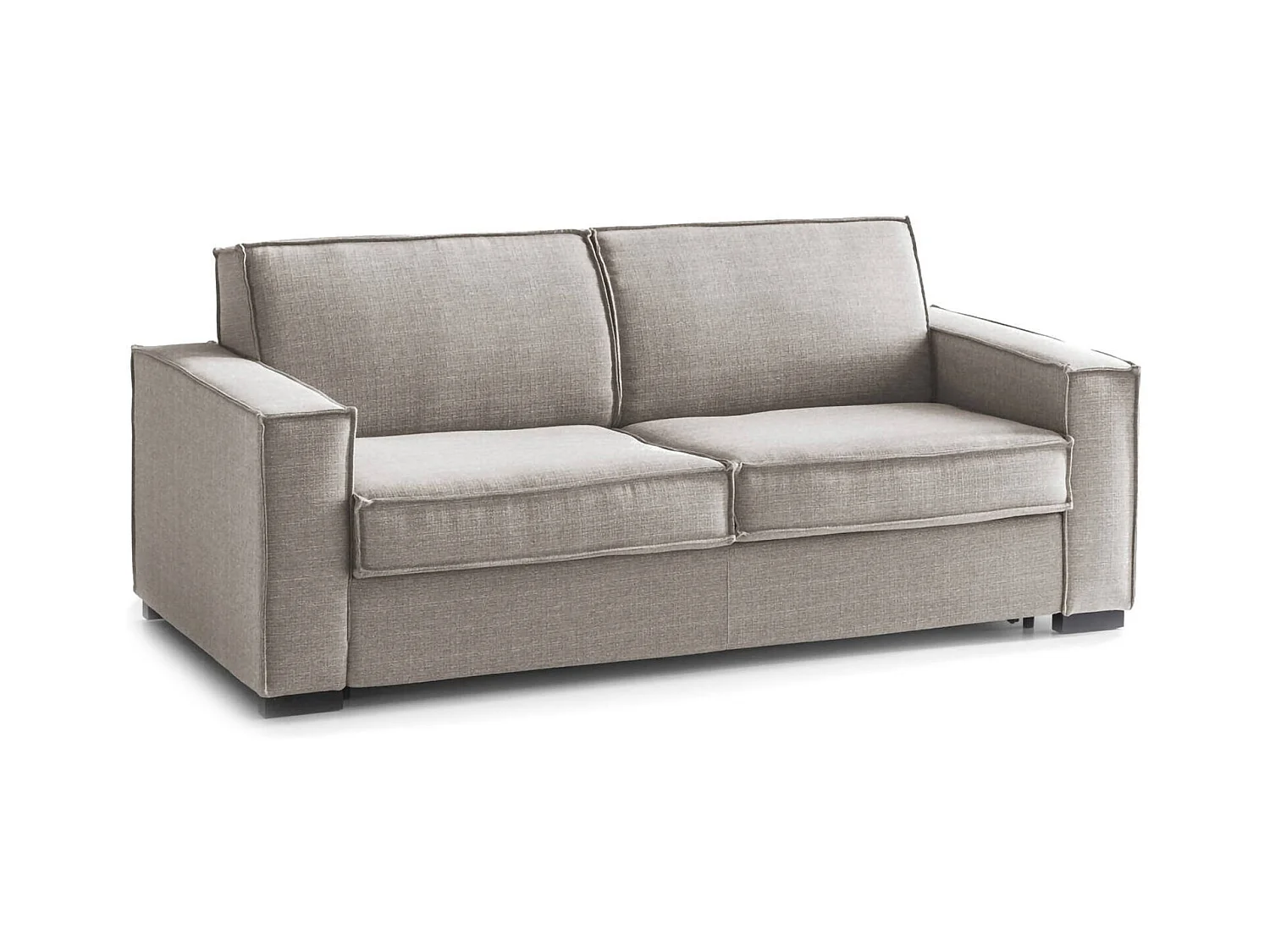 Canapé-lit Dmarull, canapé 2 places, 100% Made in Italy, Canapé de salon avec ouverture pivotante, en tissu rembourré, avec accoudoirs fins, Cm 160x95h90, Taupe