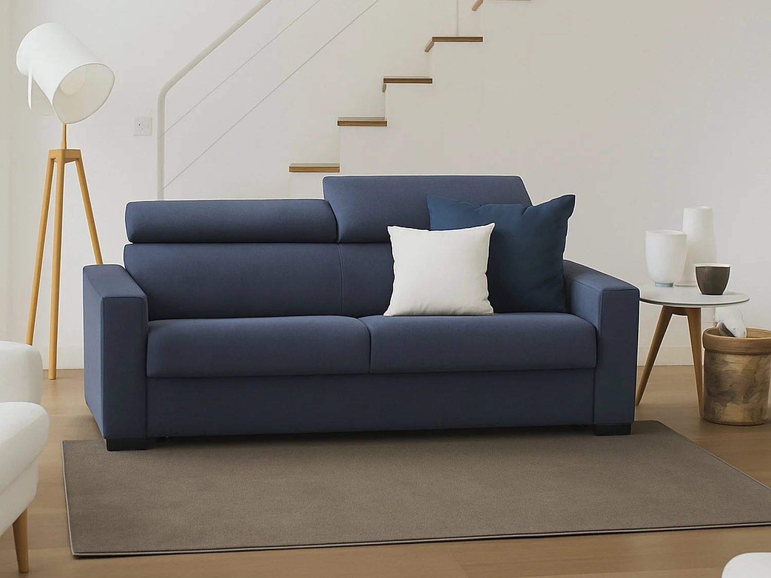 Talamo Italia - Divano letto 2 posti Amalfi, Cm 200x95h85, Blu