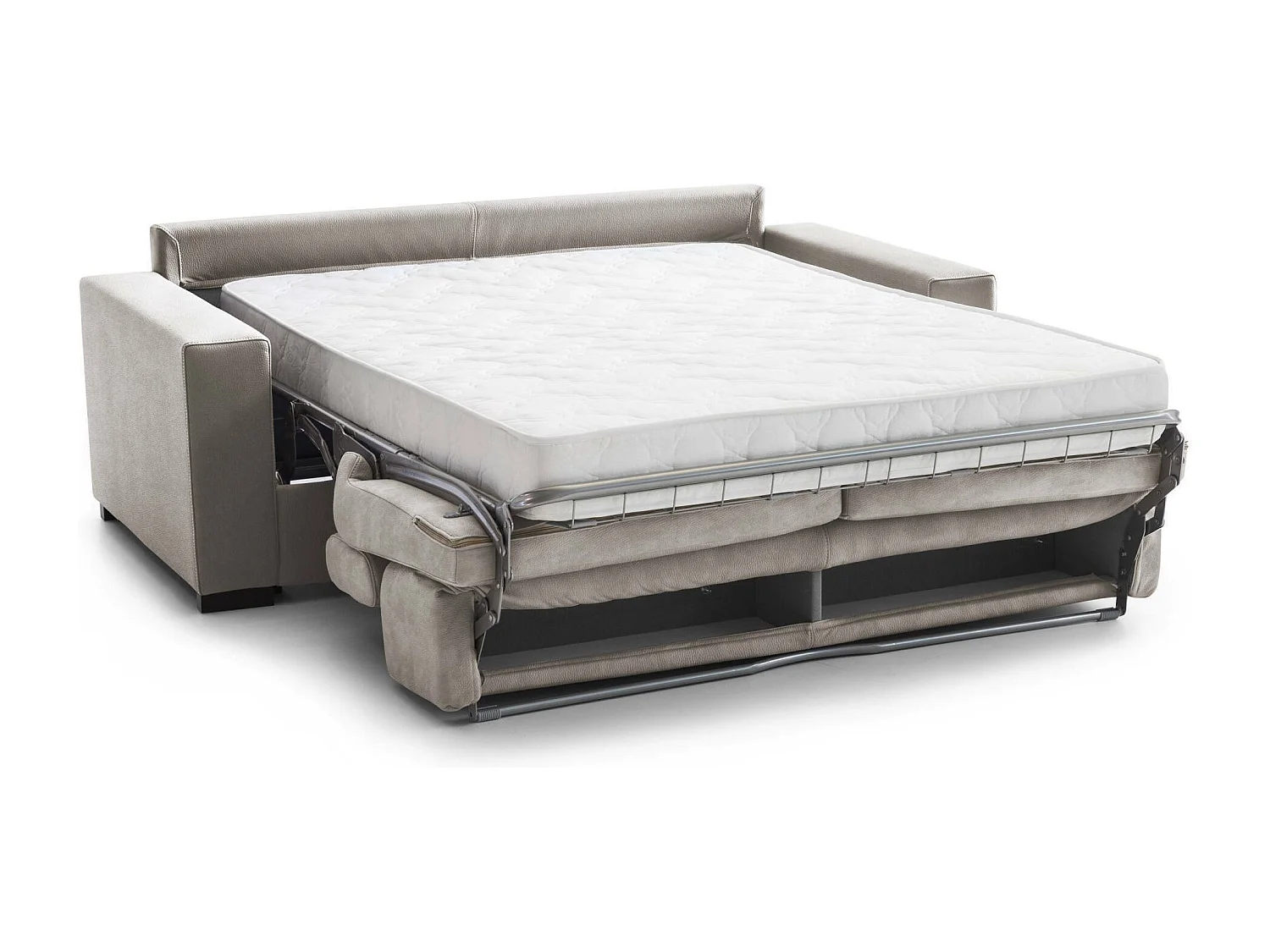 Talamo Italia - Divano letto 2 posti Alinia, Cm 160x95h85, Tortora