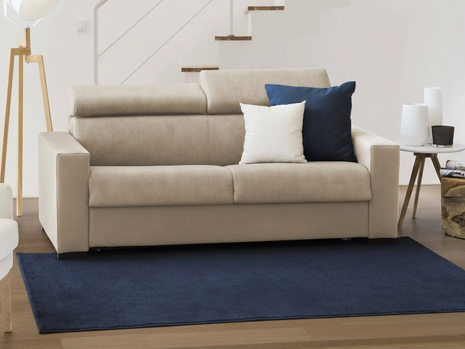 Talamo Italia - Divano letto 2 posti Amalfi, Cm 200x95h85, Beige
