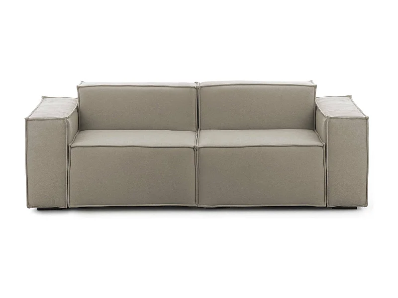 Talamo Italia - Divano fisso 2 posti Lepidolite, Cm 220x95h70, Tortora