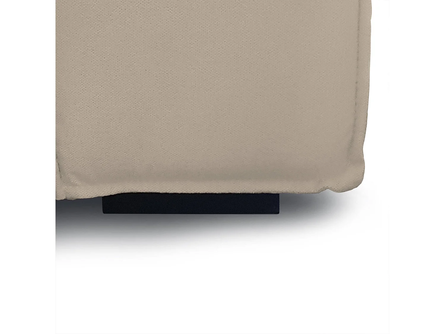 Canapé fixe Dlongh, canapé modulable linéaire 2 places, 100% Made in Italy, Canapé de salon moderne en tissu, 220x95h70 cm, Taupe