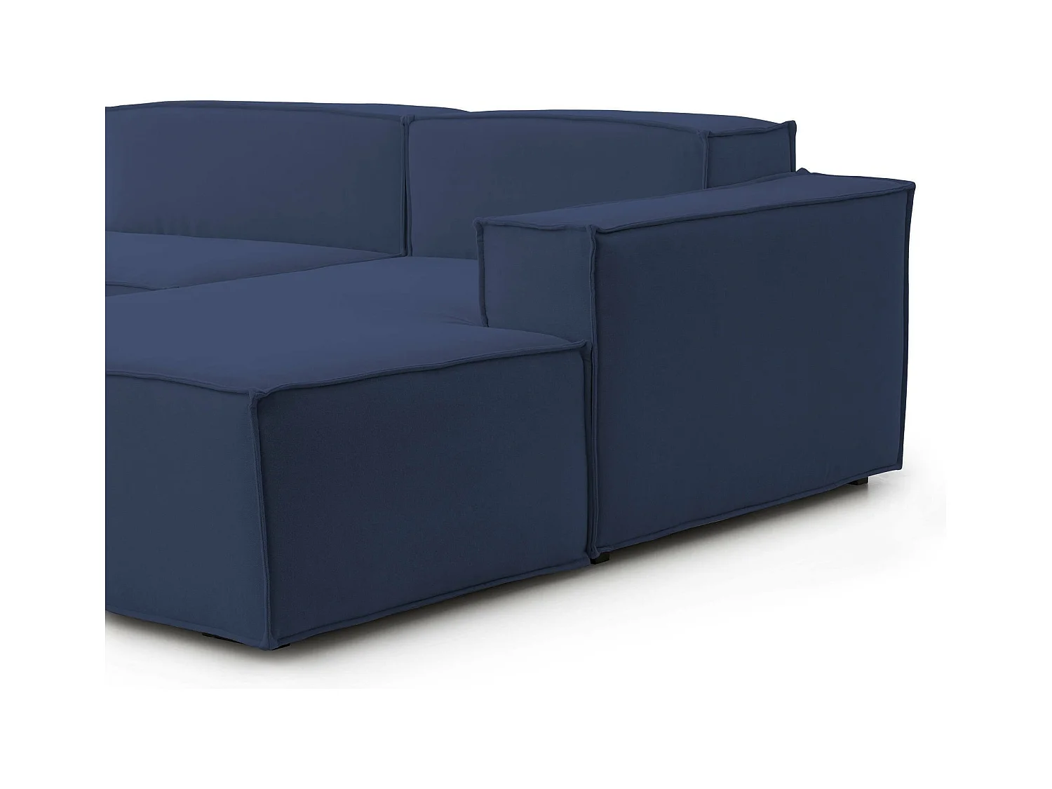 Talamo Italia - Divano fisso con penisola Amuleto, Cm 220x170h70, Blu
