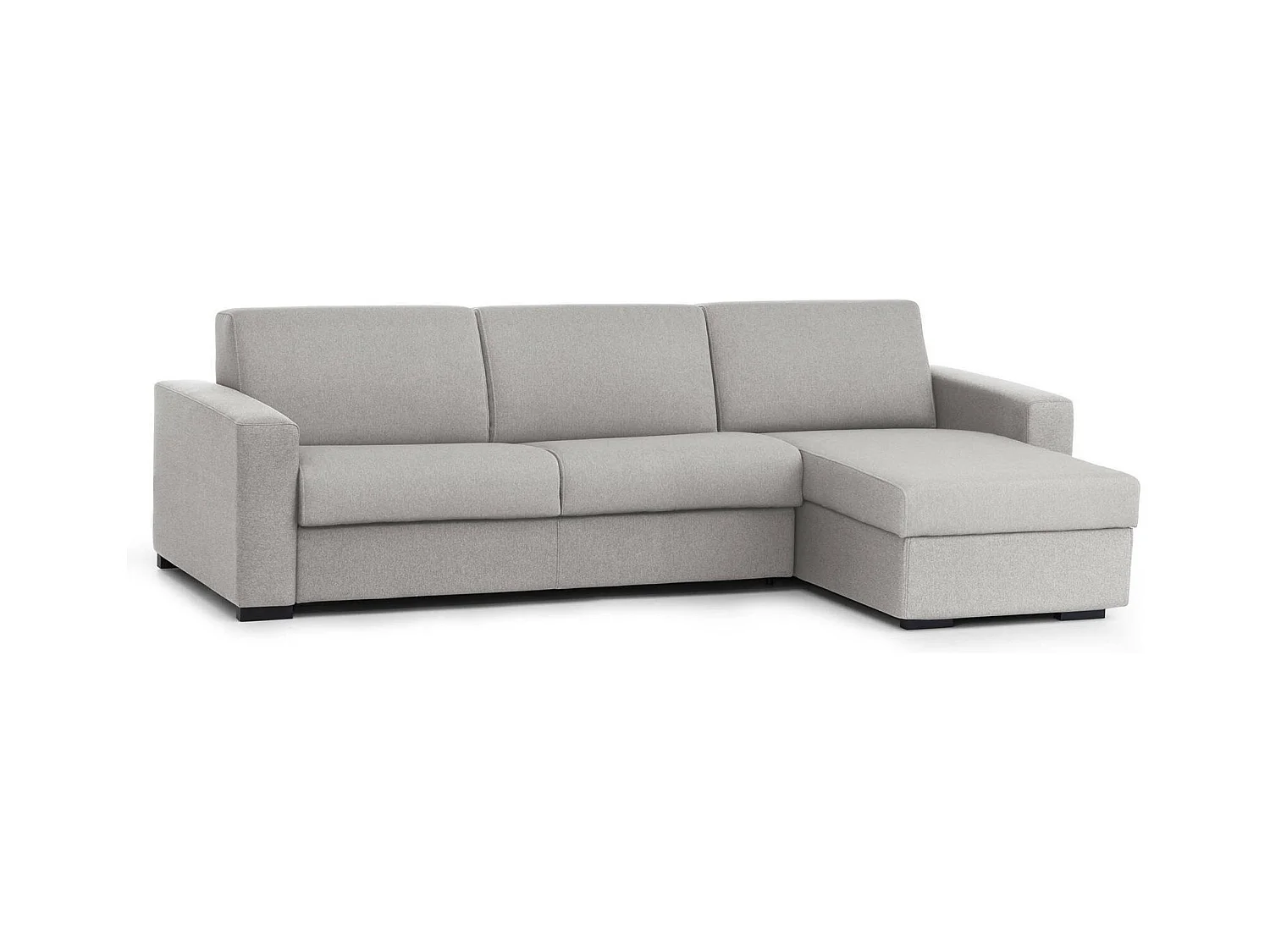 Talamo Italia - Divano fisso con penisola Atos, Cm 280x95h90, Grigio