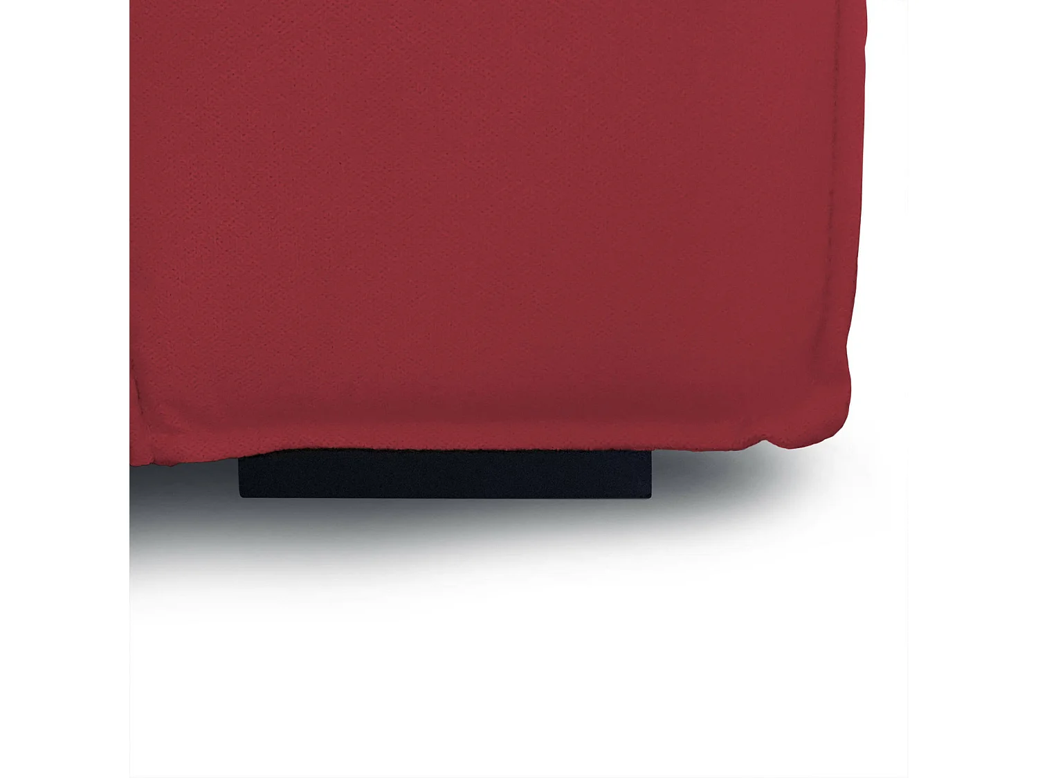 Canapé fixe Dmaiol, canapé modulable 4 places avec péninsule droite, 100% Made in Italy, Canapé moderne en tissu, 340x170h70 cm, Rouge